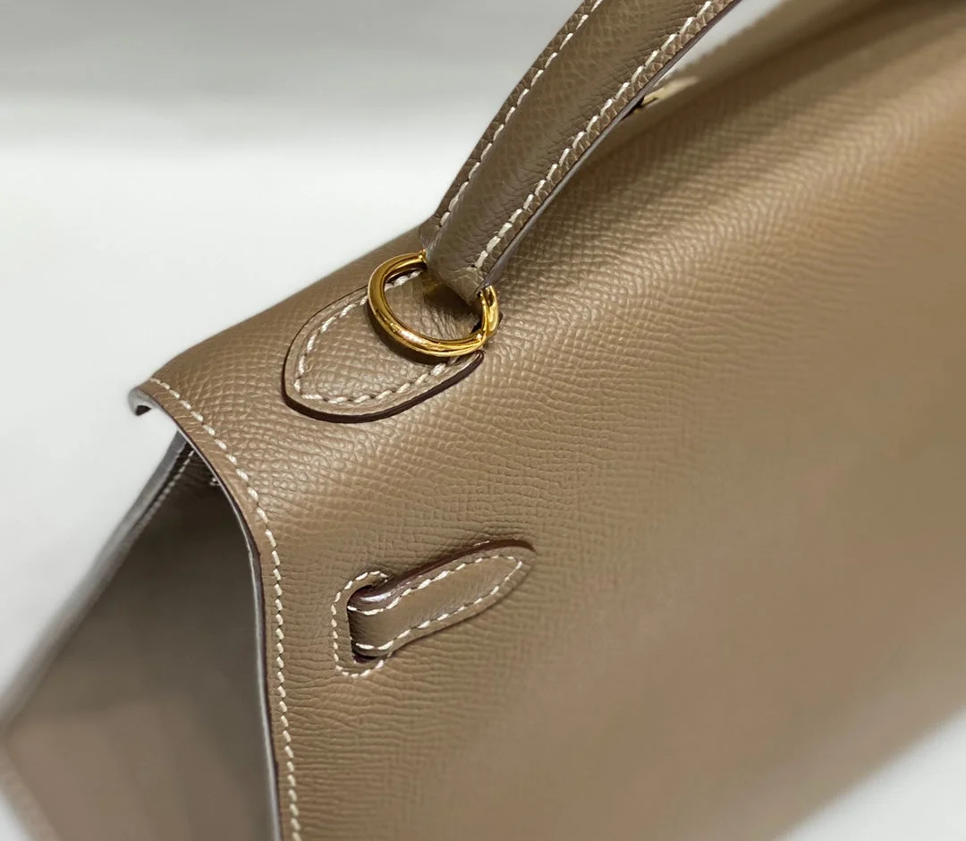 Hermès 25 bag in Etoupe Epsom leather with gold hardware product view 3