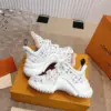 Louis Vuitton Women White Leather Multicolor Logo Sneakers product view 5