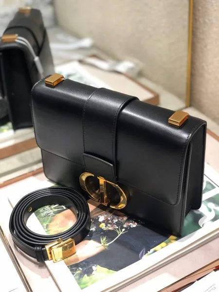 Dior 30 Montaigne High- Women’s Handbag Black with Gold Lock 24x17x8cm product view 7