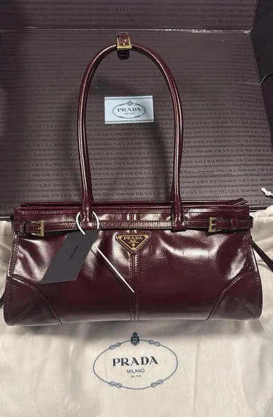 Prada Bonnie Medium Maroon Bag product view 1