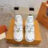 Louis Vuitton Women White Mesh Embellished Sneakers product view 3
