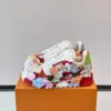 Louis Vuitton Men White Multicolor Leather Sneakers product view 3