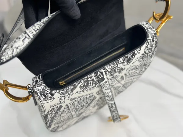 Dior Handbags Saddle Bag Woman’s Lock Gold 25x20x6cm product view 6