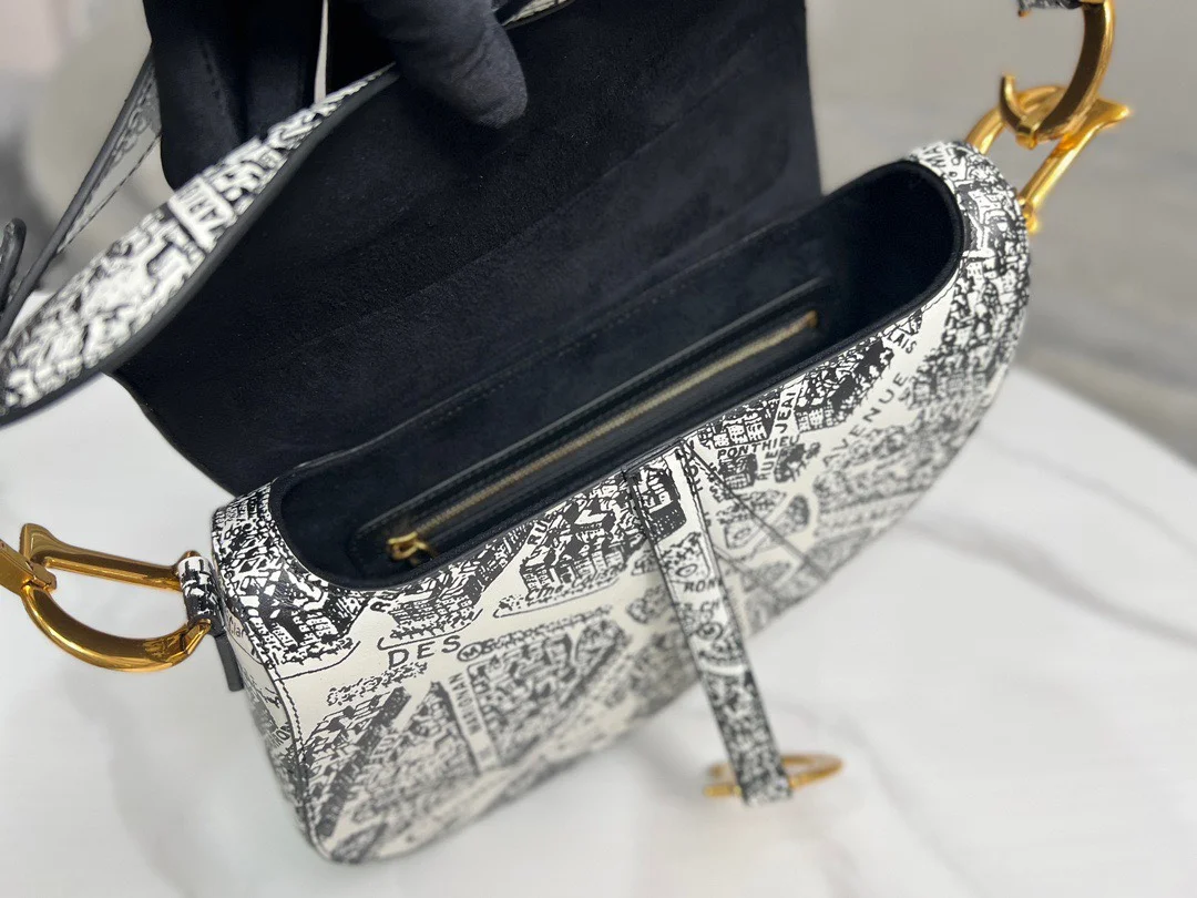Dior Handbags Saddle Bag Woman’s Lock Gold 25x20x6cm product view 6