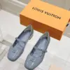 Louis Vuitton Women Light Blue Patent Leather Mary Jane Loafers product view 1