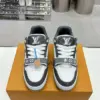 Louis Vuitton Women White Black Leather Sneakers product view 1