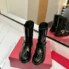 Valentino Women Black Patent Leather Boots product view 4