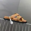 Hermès Women Tan Leather And Fabric Sandals product view 6