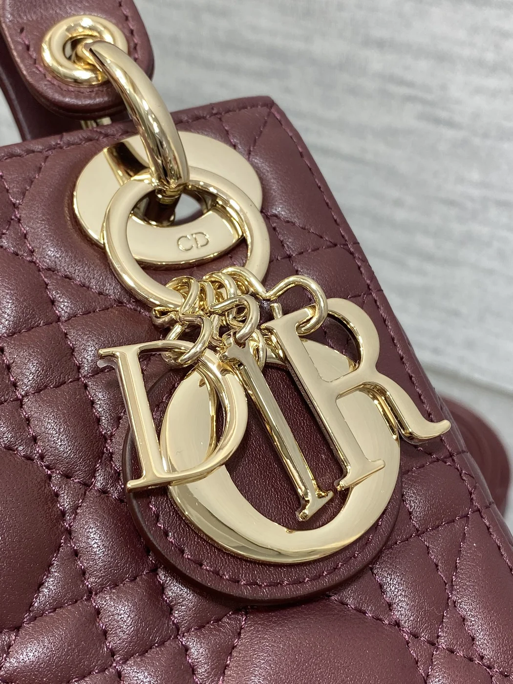 Dior Mini Lady Dior bag Gold hardware product view 4
