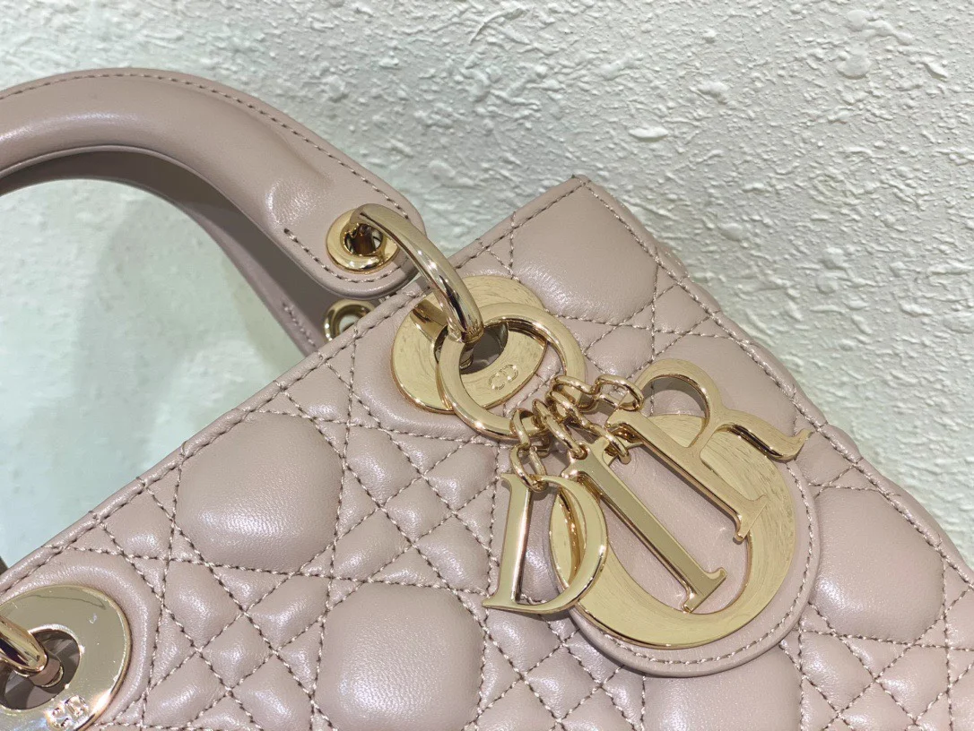 Dior Lady Light Pink Handbag 20 cm product view 4