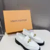 Louis Vuitton Women White Leather Loafers product view 1