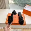 Hermès Women Black Embellished Leather Mules product view 6