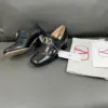 Valentino Women Black Leather Fringe Loafers product view 4