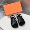 Hermès Women Black Leather Strappy Sandals product view 1