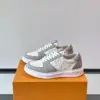 Louis Vuitton Men White Gray Leather Sneakers product view 3