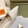 Louis Vuitton Women White Leather Pointed Slingback Heels product view 6