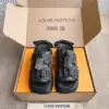Louis Vuitton Women Brown Leather Patterned Sandals product view 1