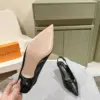 Louis Vuitton Women Black Leather Slingback Heels product view 2