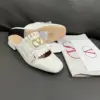 Valentino Women White Leather Fringe Mules product view 3