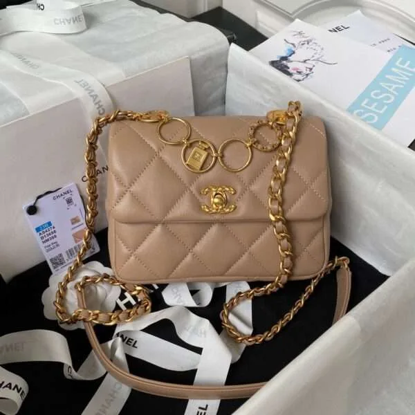 Chanel Handbags Brown Smooth Leather Charm 13x17x6cm product photo