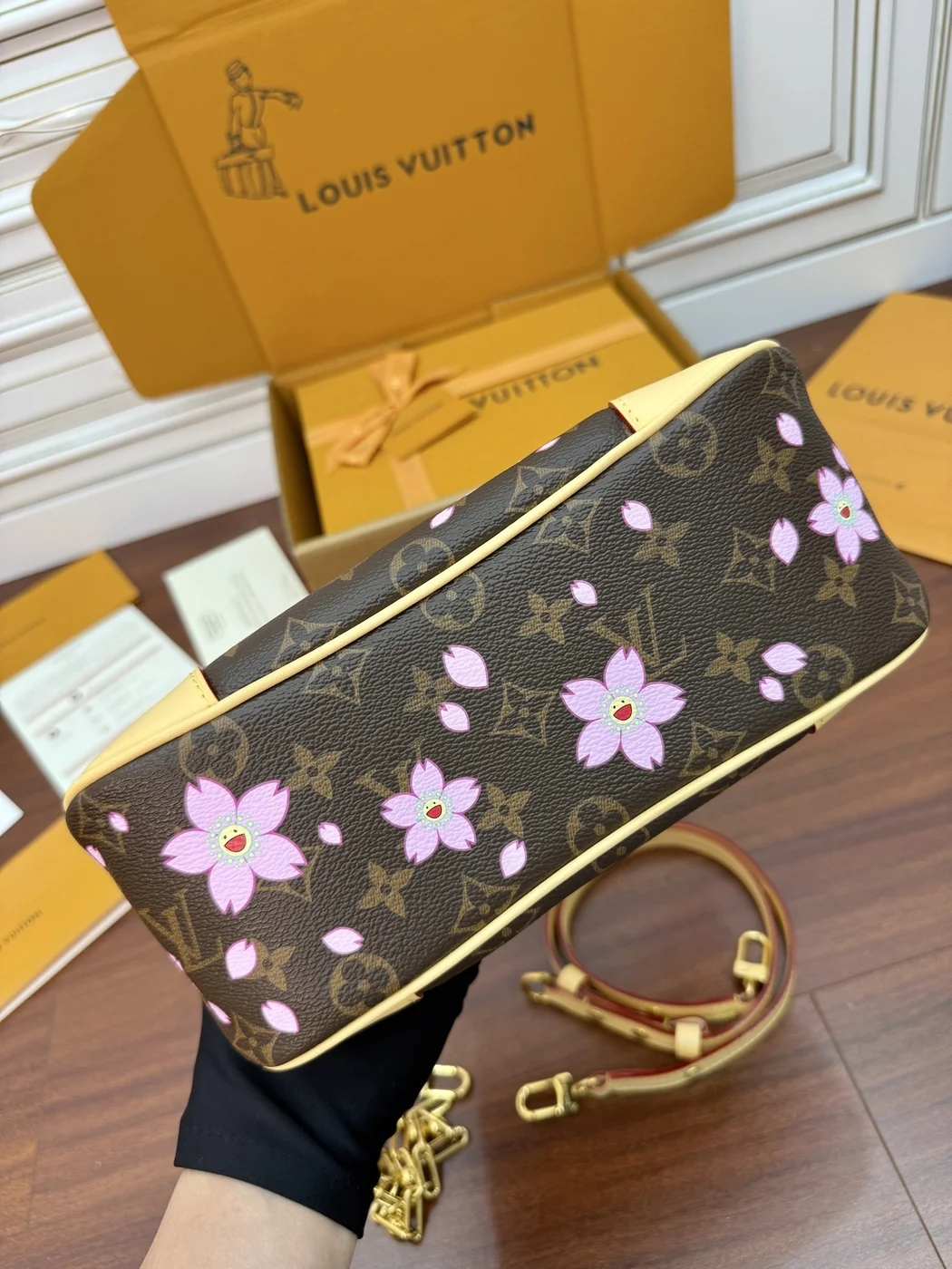 Louis Vuitton x Takashi Murakami Cherry Blossom Boulogne PM bag product view 3