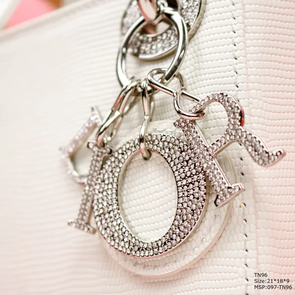Dior My Lady White Beaded Handbag 21x18x9cm product view 2