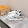 Louis Vuitton Women White Leather Sneakers With Blue Accents product view 5