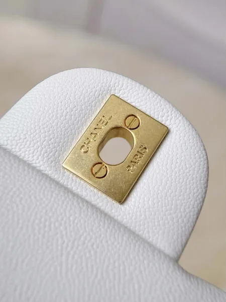 Chanel Small Classic Flap Top Handle White Bag product view 4