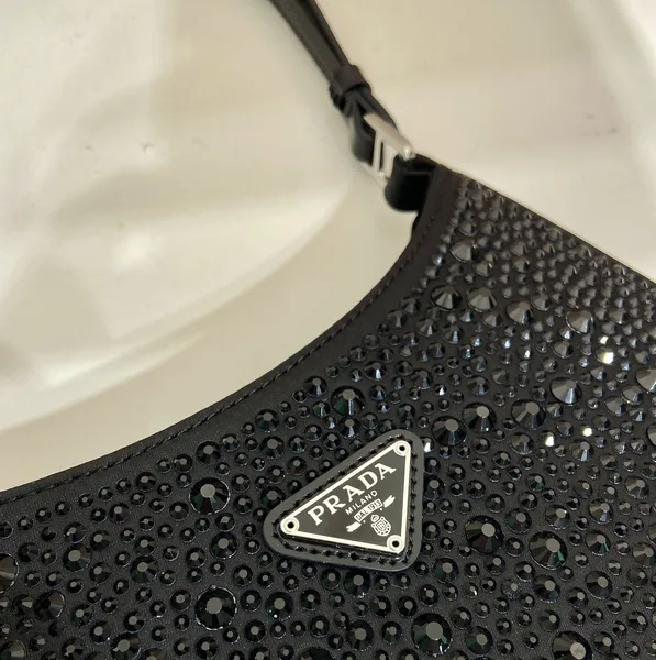 Prada Cleo crystal-embellished Shoulder Bag product view 7
