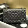 Chanel Classic Lock Gold With Black Wrinkled Skin Handbags 25 cm product view 4