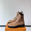 Louis Vuitton Men Beige Nubuck Leather Boots product view 3