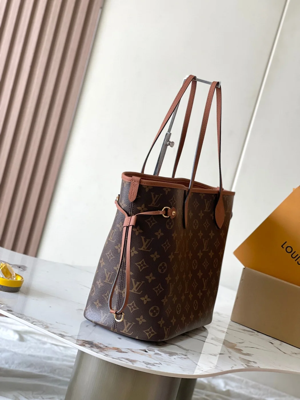 Louis Vuitton Neverfull Inside Out MM In Brown Monogram Canvas And Calfskin Trim Bag product view 2