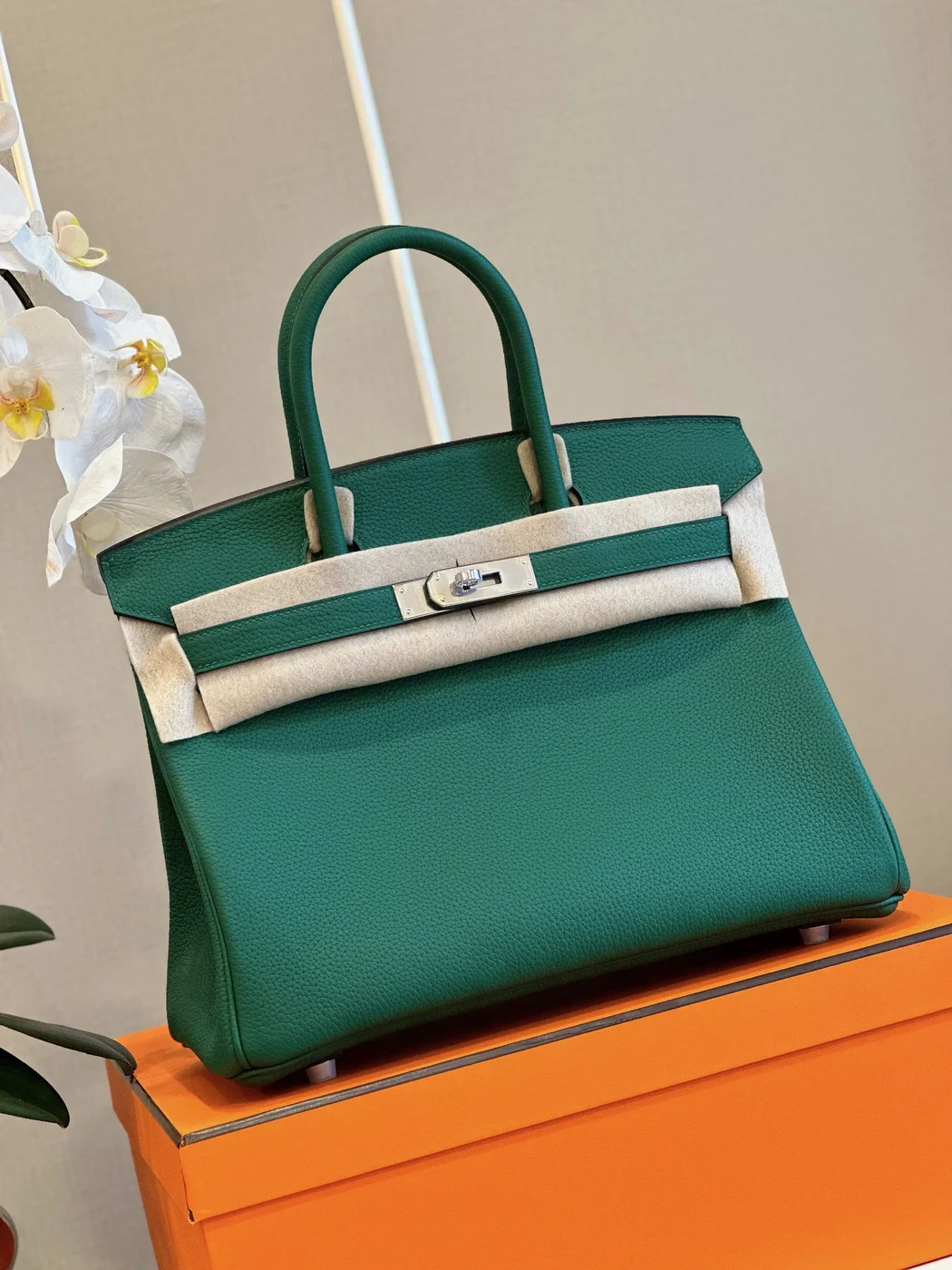 Hermès Birkin 30 Dark Green Palladium Hardware Bag product view 7