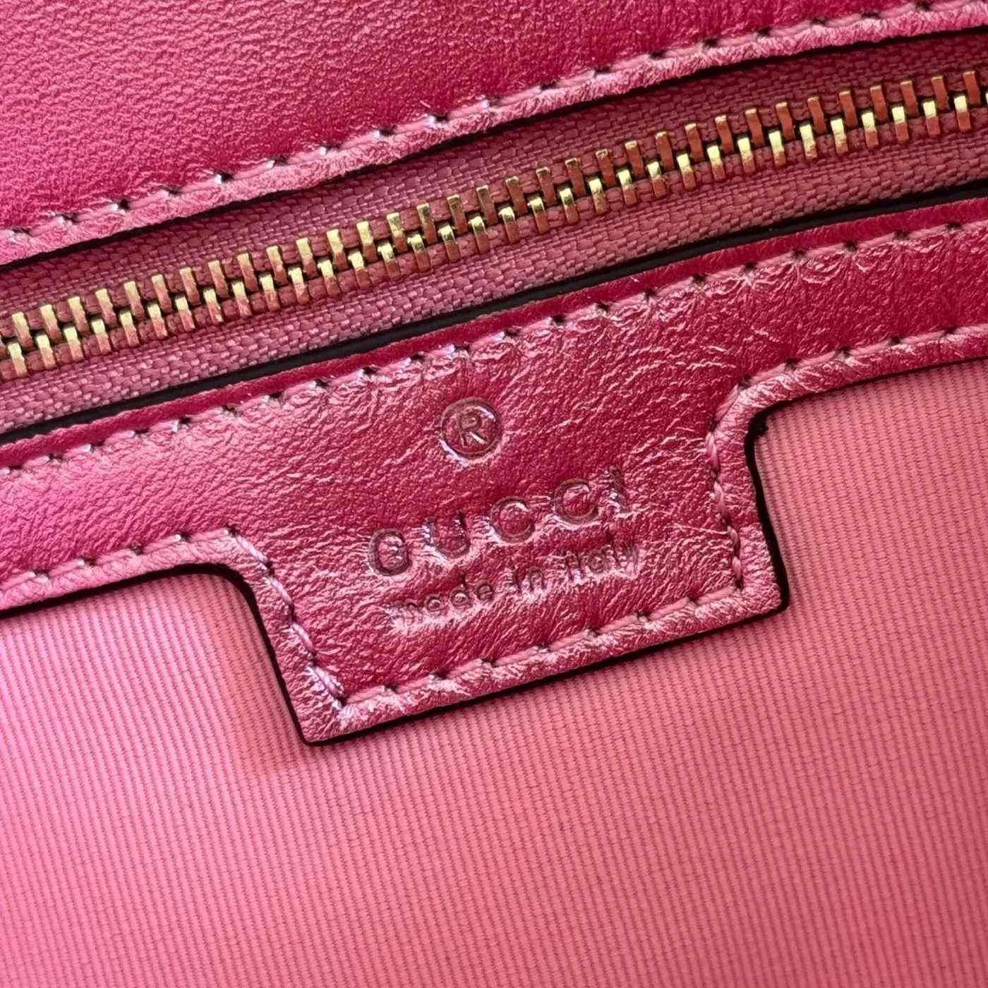 Gucci GG Marmont Bag 22 In Metallic Pink Lambskin product view 6