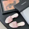 Chanel Women Pink Woven Leather Slides product view 6