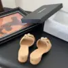 Chanel Women Beige Leather Mules product view 6