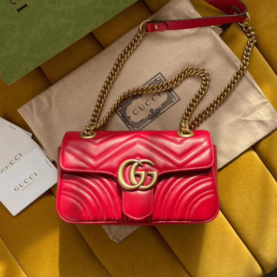 Gucci Marmont Women’s Handbag Red 22 cm product view 1