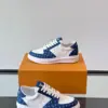 Louis Vuitton Men White And Blue Leather Sneakers product view 4