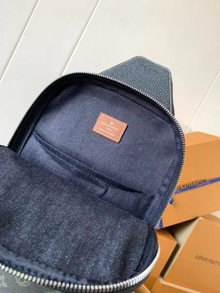 Louis Vuitton Avenue Slingbag 31 In Black Monogram Canvas With Brown Logo Bag product view 7