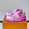 Louis Vuitton Men Pink Leather And Mesh Sneakers product view 3