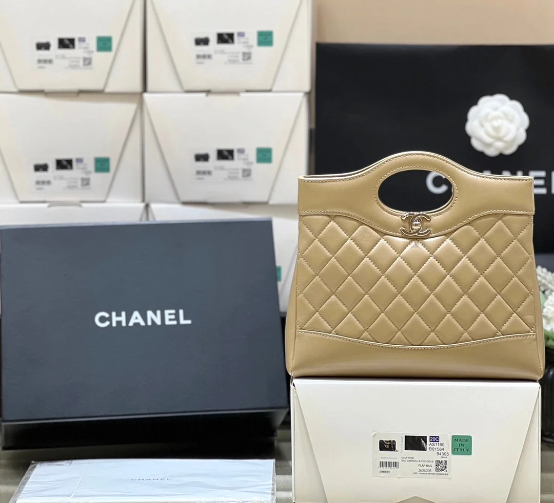 Chanel Calfskin Suede Quilted Mini 31 Shopping Bag product view 8