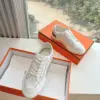 Hermès Women White Leather Sneakers product view 3