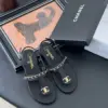 Chanel Women Black Leather Chain Detail Sandals product view 6