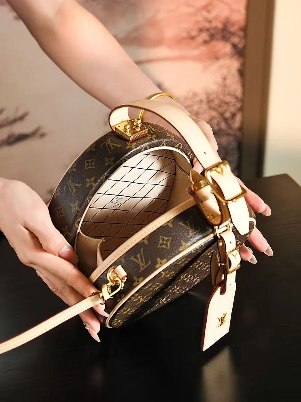 Louis Vuitton Petite Boite Chapeau handbag in Monogram canvas product view 3