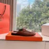 Hermès Women Brown Leather Slip On Mules product view 2