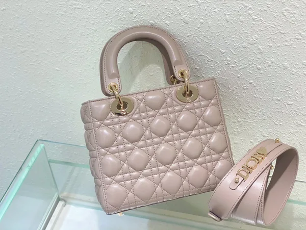 Dior Lady Light Pink Handbag 20 cm product view 2
