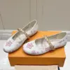 Louis Vuitton Women White Leather Pink Floral Mary Janes product view 1