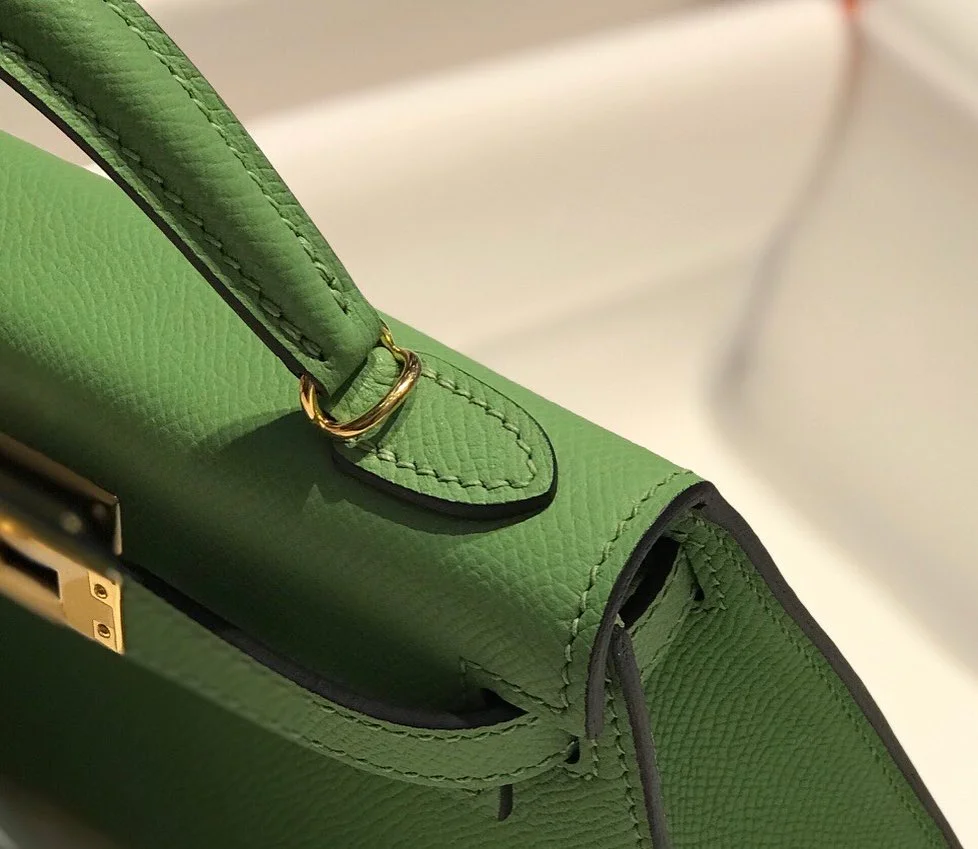 Hermès Minikelly 20 Green Gold Hardware Bag product view 7