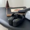 Chanel Women Black Leather Quilted Slides product view 3