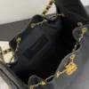 Chanel 25 Small Black Caviar Leather Gold Hardware Bag product view 6